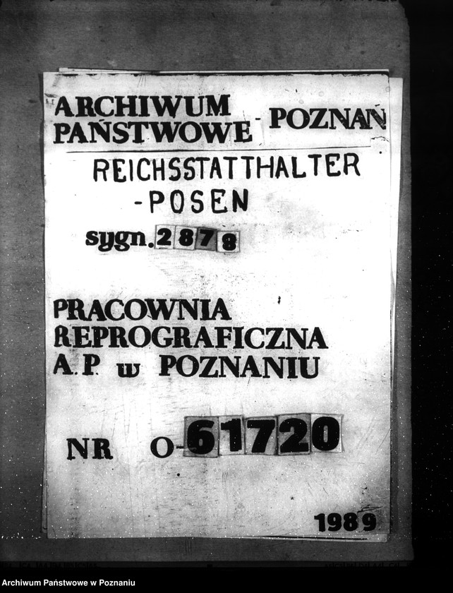 Obraz 1 z jednostki "Allgemeine Unterkunftsfrage der Polizei- und Gendarmerie im Warthegau"