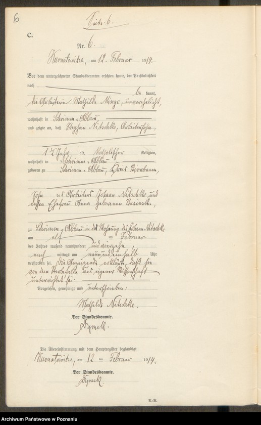 Obraz 8 z jednostki "Sterbe-Neben-Register"