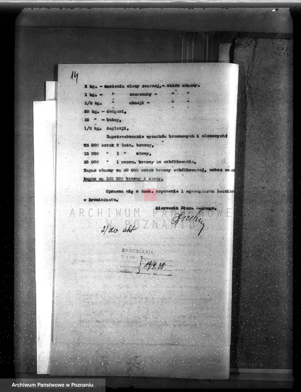 Obraz 18 z jednostki "Majętność leśna Bronisław powiat Środa"