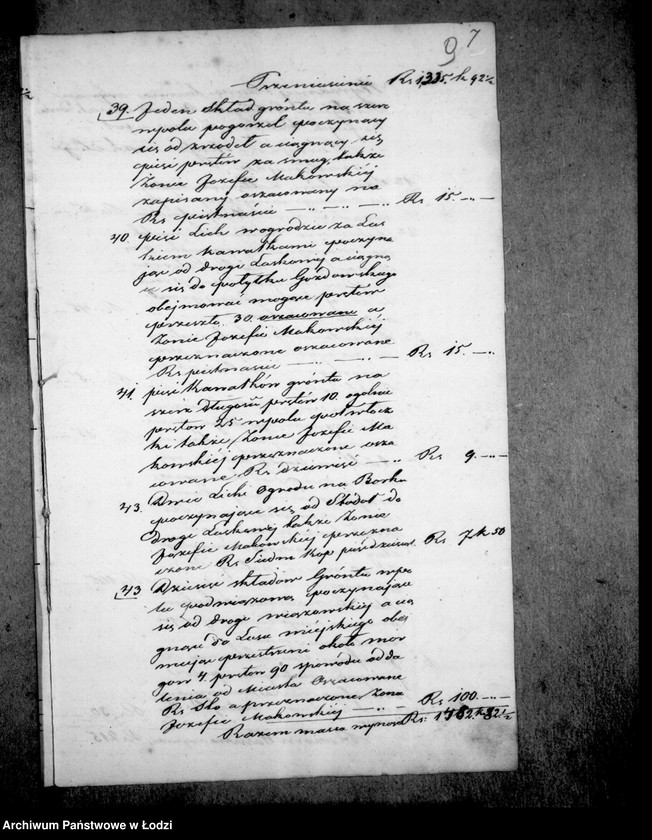 Obraz 15 z jednostki "Akta tyczące się ustanowienia opieki opieki nad nieletnimi dziećmi i sporządzenia spisu inwentarza pozostałości po zmarłym Antonim Makowskim"