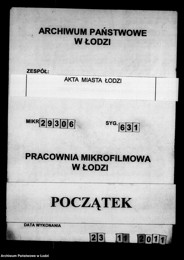 Obraz 1 z jednostki "Akta w przedmiocie kontroli ludności stałej"
