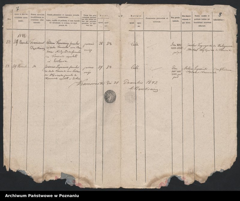 image.from.team "Akta stanu cywilnego Parafii Rzymskokatolickiej Komorniki (pow. poznański)"