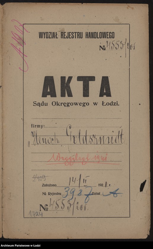 Obraz 2 z jednostki "Henoch Goldszmidt – wyrób pończoch"