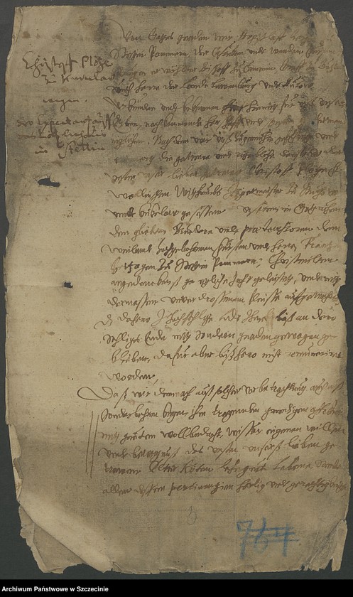 image.from.unit.number "Christoph Ploetze, Mellinscher Jägermeister, wegen des Angefälls auf Lebene und Loitzen-Haus in Stettin."