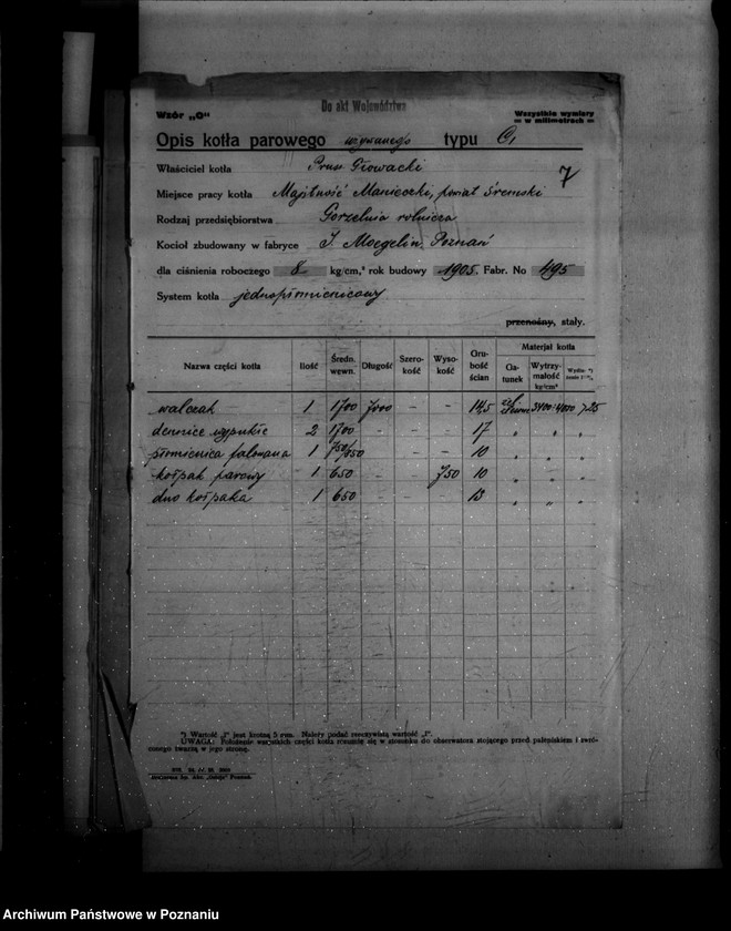 Obraz 12 z jednostki "Gorzelnia rolnicza w Manieczkach powiat śremski własność Pruss-Głowacki nr woj. 5051"