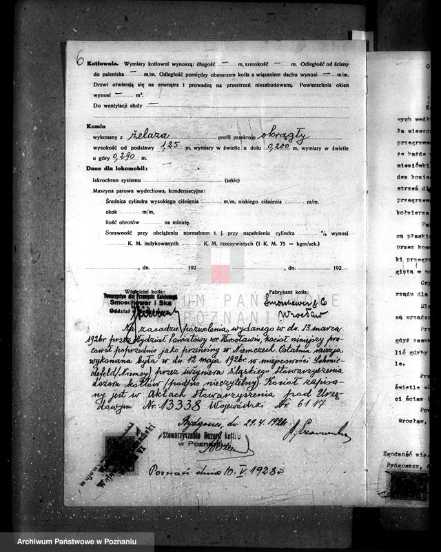 Obraz 10 z jednostki "Smoschewor i Ska - Towarzystwo dla przemysłu kolejowego - nr woj. kotła 617"