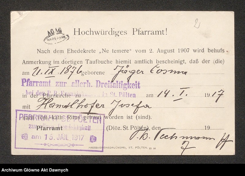 image.from.unit.number "Parafia: różne. Dekanat: różne. [Akta różnych urzędów parafialnych na terenie archidiecezji lwowskiej]."