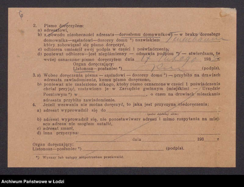 Obraz 8 z jednostki "Estera Sznycer – wyrób i sprzedaż towarów włokienniczych"