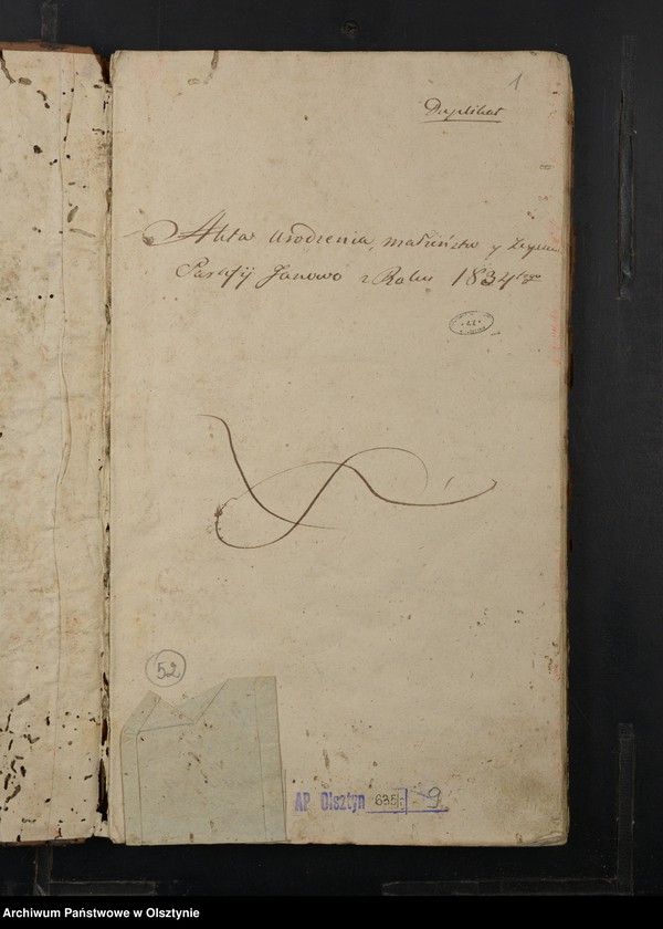 image.from.unit.number "Akta Urodzenia, Zeyścia y Małżeństw Gminy Janowskiey Obwodu Przasnyskiego Wojewodztwa Płockiego za Rok 1834"