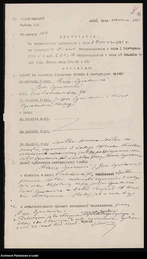 Obraz 18 z jednostki "Gebr. Ignatowicz- B-cia Ignatowicz- kupcy"