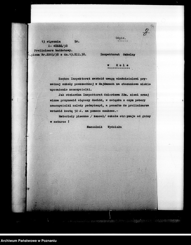 Obraz 19 z jednostki "Prywatna Szkoła Powszechna Ludwika Jańczaka w Majdanach"