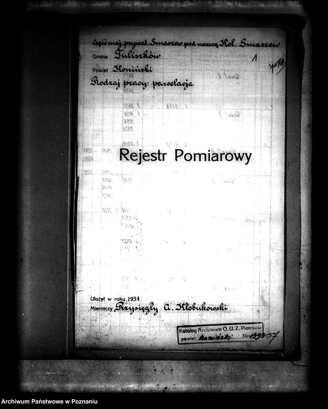 Obraz 5 z jednostki "Rejestr pomiarowy części majątku Smaszew pod nazwą kol. Smaszew powiatu konińskiego"