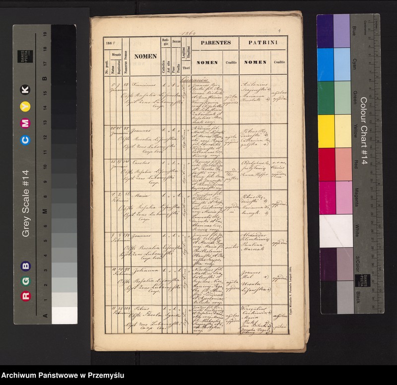 image.from.unit.number "[Kopie metryki urodzeń w parafii Cieszanów z lat 1864-1865]"