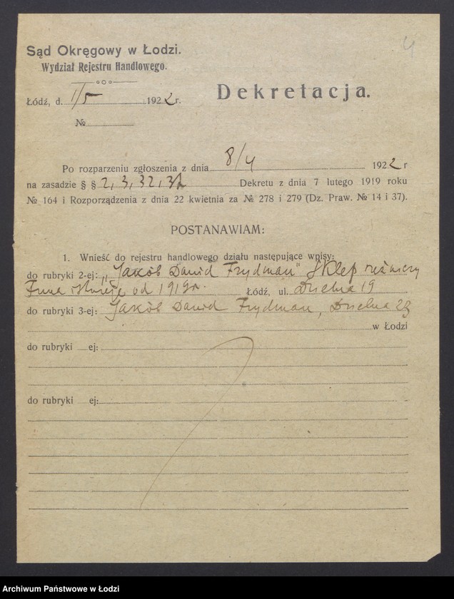 Obraz 6 z jednostki "Frydrych Jakób Dawid - sklep rzeźniczy"