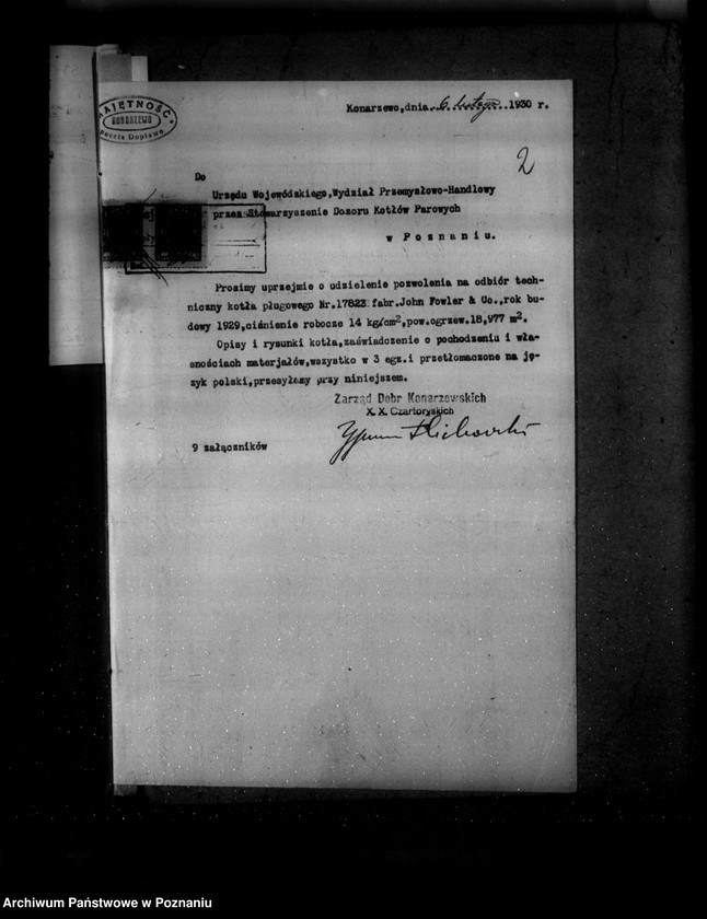 Obraz 6 z jednostki "Majętność Konarzewo powiat poznański nr woj. kotła 6420"