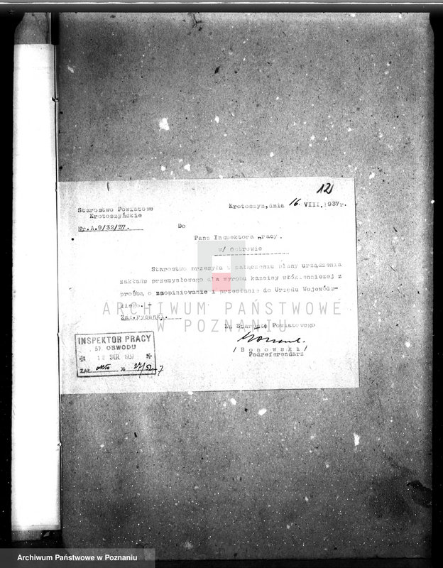 Obraz 17 z jednostki "Zatwierdzenie zakładu przemysłowego /mleczarnia/ w Krotoszynie /spółka z nieogr. odp"