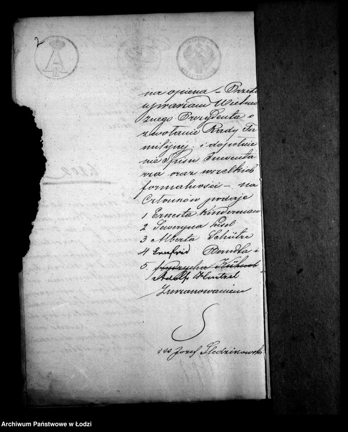 Obraz 6 z jednostki "Akta tyczące się ustanowienia opieki nad nieletnią Emilią Ingeborg po zmarłej Auguście z Kindermanów Kohl"