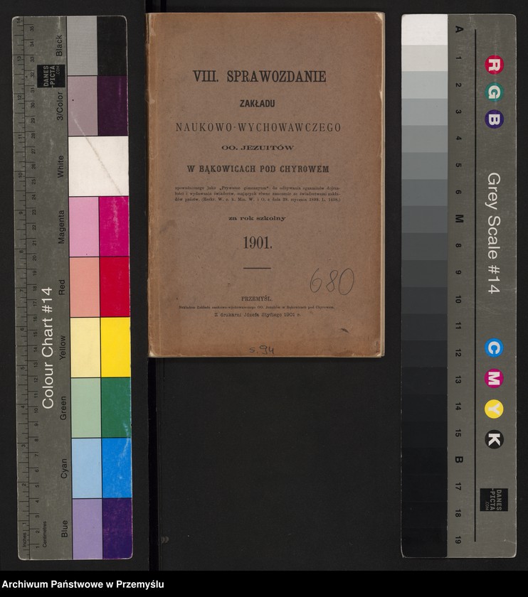 image.from.unit.number "VIII Sprawozdanie Zakładu naukowo-wychowawczego OO. Jezuitów w Bąkowicach pod Chyrowem za rok szkolny 1901"