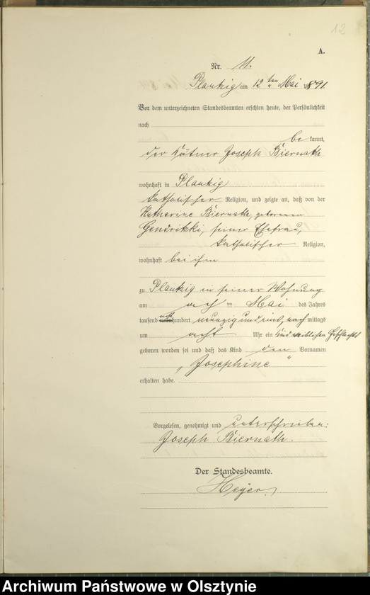 image.from.unit.number "Geburts-Haupt-Register Nr 1 - 46"