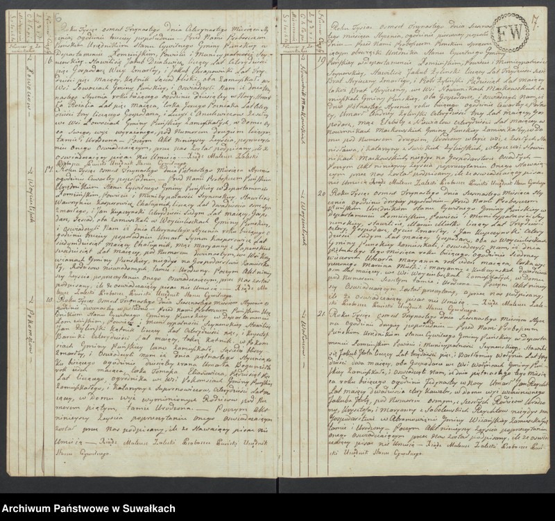 image.from.unit.number "Akta zeszłych gminy puńskiey od 1-go stycznia do dnia ostatniego grudnia 1813 roku."