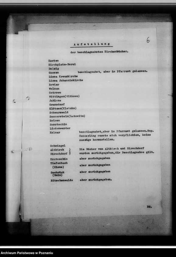 Obraz 10 z jednostki "Kirchenbücher der deutsch-evangelischen Kirche in Wartheland [korespondencja]"