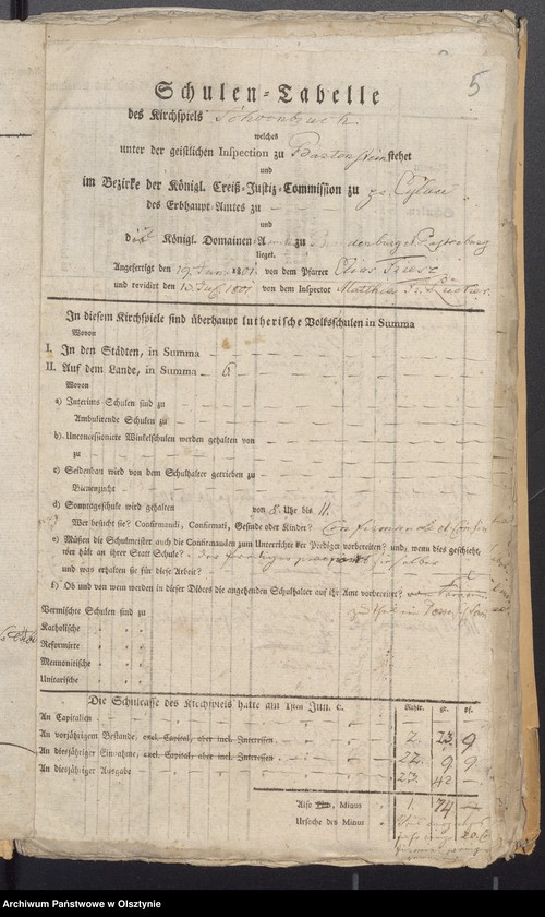 image.from.unit.number "Tabelle der Kirch- und Land Schulen"