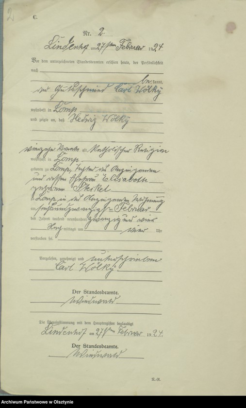 image.from.unit.number "Sterbe-Register / Neben-Register/ Nr 1 - 18"
