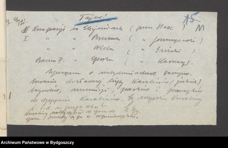 image.from.unit.number "[Raport o stanie uzbrojenia, statystyka broni, imienny spisy członków straży obywatelskiej z Głowczewic, powiat chojnicki]"