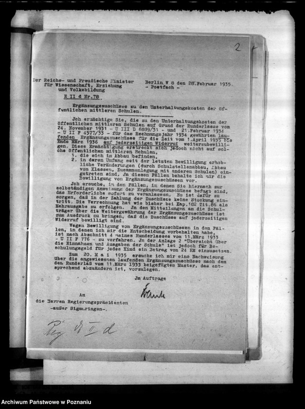 Obraz 6 z jednostki "Runderlasse betr. das mittlere Schulwesen"