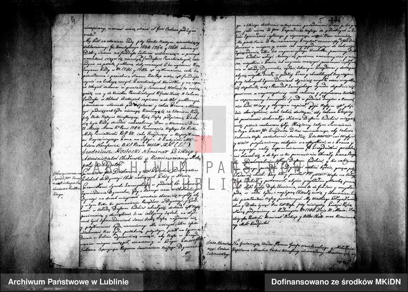 image.from.unit.number "[Księga wpisów biskupa chełmskiego Teodozjusza Rostockiego] 1784 - 1787 Akta za szczęśliwych rządów - - Porfiriusza Skarbka Ważyńskiego nominata biskupa chełmskiego i bełskiego oraz z całą jurysdykcją administratora zaczęte [s.152] 1787-1791"