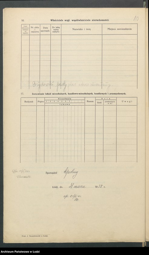 image.from.unit.number "Księga inwentarzowa nieruchomości m. Łodzi ul. Sosnowa"