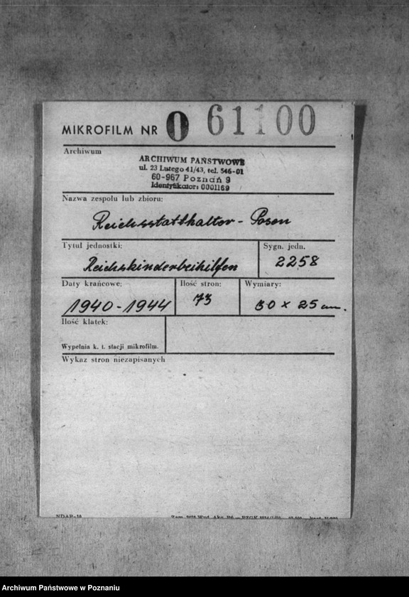 Obraz 2 z jednostki "Reichskinderbeihilfen"