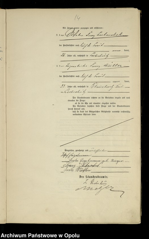 image.from.unit.number "Heiraths-Haupt-Register Standesamts Leobschütz pro 1904"