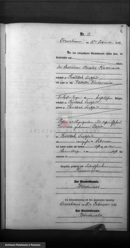 Obraz 15 z jednostki "Księga zgonów"