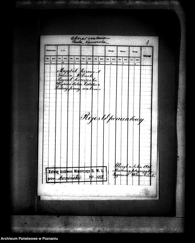 Obraz 5 z jednostki "Rejestr pomiarowy majątku Lisewo A powiatu konińskiego. Obszar scaleniowy Ruda Komorska"