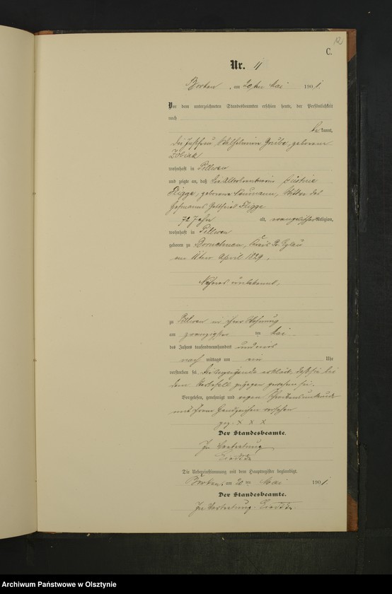 image.from.unit.number "Sterbe-Neben-Register Nr 1 - 28"