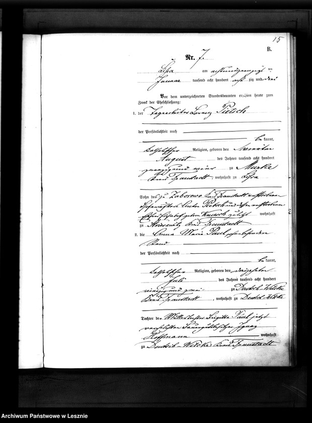 Obraz 17 z jednostki "[Księga małżeństw - wieś]"