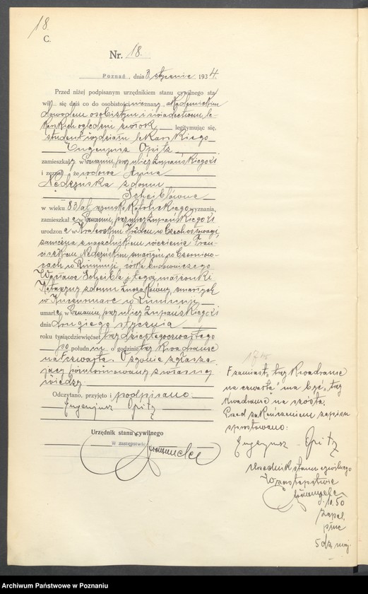 Obraz 20 z jednostki "Księga miejscowa zgonów tom I [Rejestr główny zgonów]"