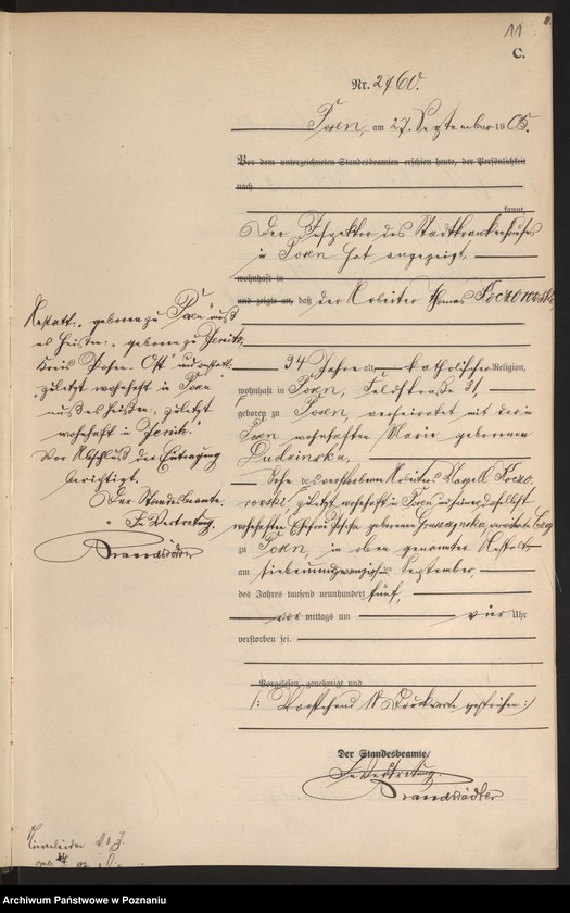 Obraz 13 z jednostki "Księga miejscowa zgonów tom VI"