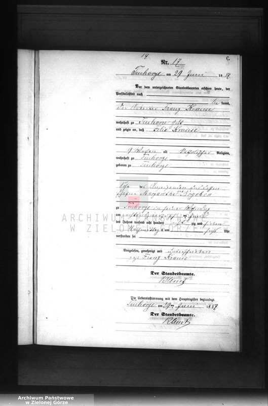 Obraz 20 z jednostki "Sterbe-Neben-Register"
