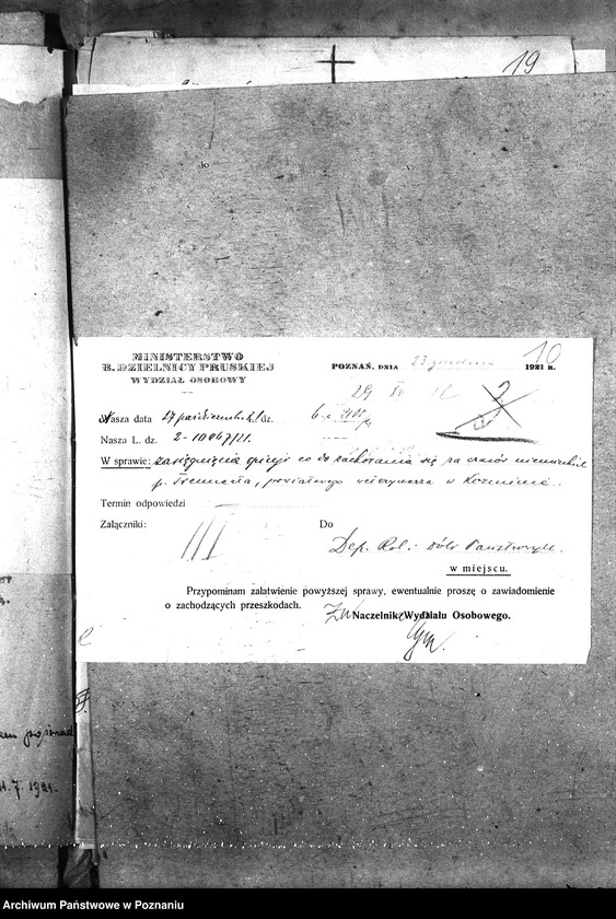 Obraz 14 z jednostki "Pow. lekarz Weterynaryjny Koźmin"