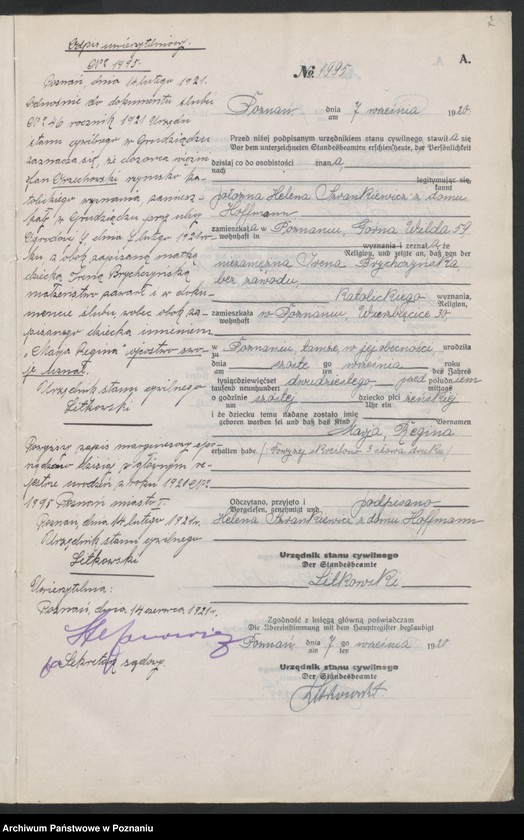 Obraz 9 z jednostki "Księga urodzeń odpis tom VI [Rejestr poboczny urodzeń]"