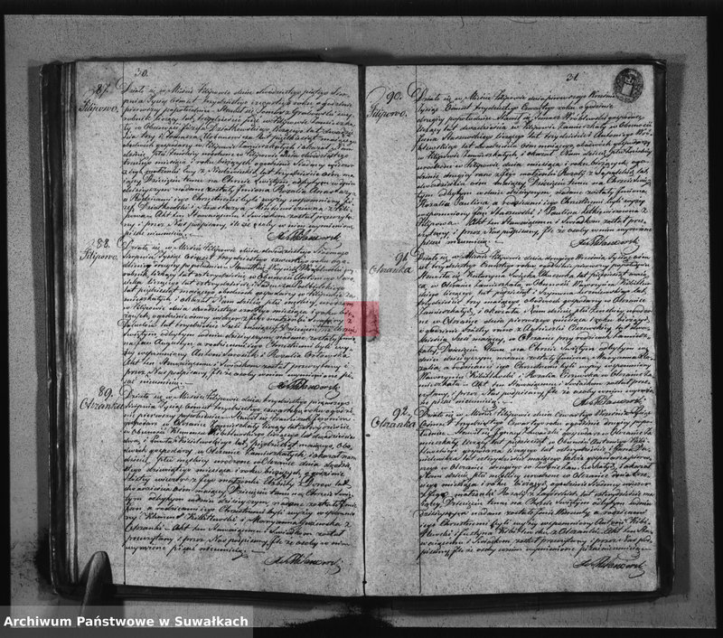 image.from.unit.number "Duplikat Aktów Urodzonych Zaślubionych i Zeszłych Urzędnika Stanu Cywilnego Parafij Filipowskiey z Roku 1834-go"