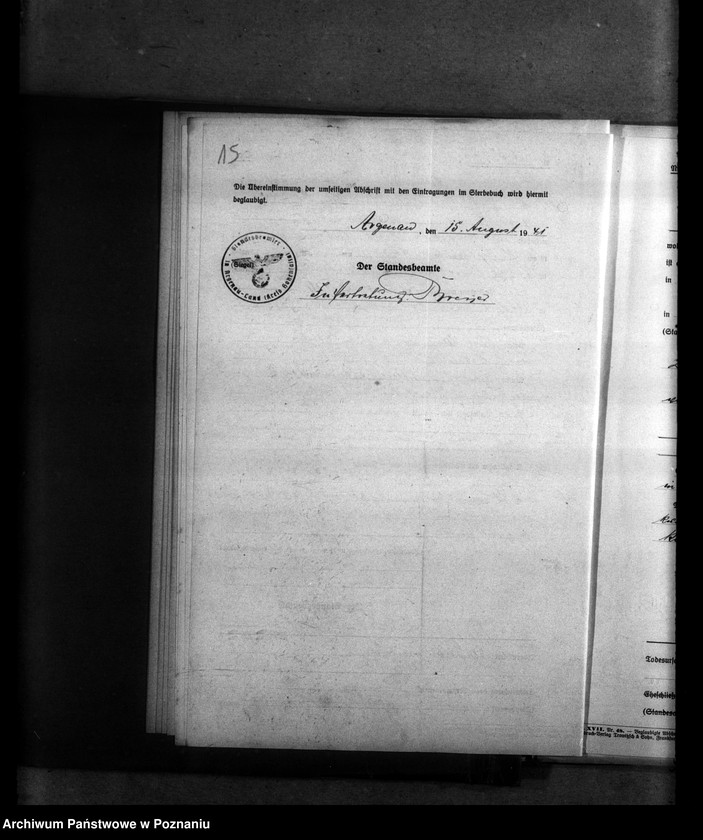 Obraz 19 z jednostki "Kreis Hohensalza (Inowrocław). Wykazy miejscowych Niemców, którzy zginęli w 1939 roku L - Z"