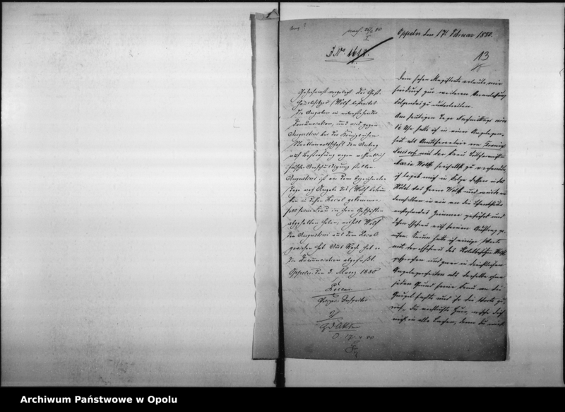 Obraz 16 z jednostki "Acta des Magistrats zu Oppeln betreffend die Schankanlage in dem Hause an der Bolkostrasse Vol. I"