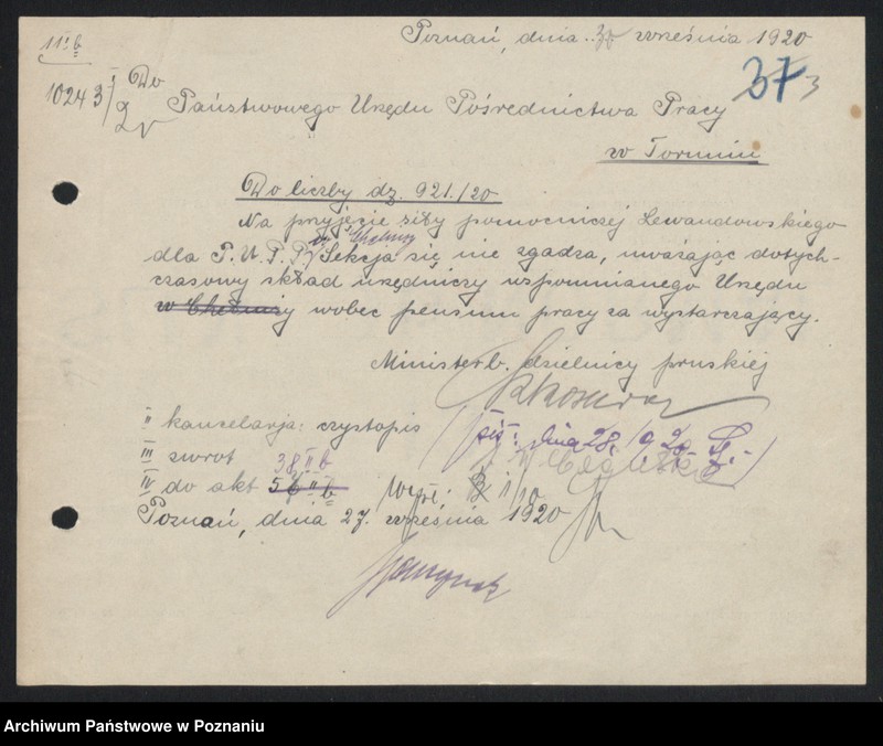 Obraz 5 z jednostki "[Sprawy osobowe urzędu Pośrednictwa Pracy w Chełmży]"