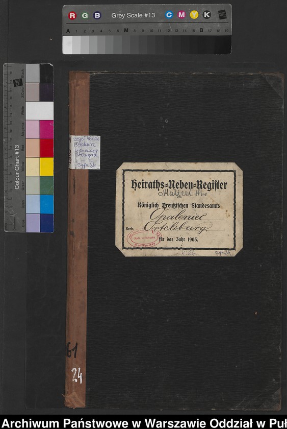 Obraz 2 z jednostki "Księga małżeństw parafii ewangelicko-augsburskiej w Opaleńcu"