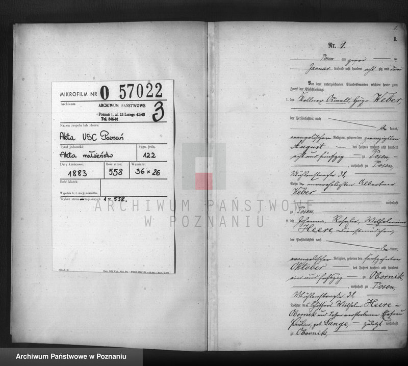 Obraz 2 z jednostki "Księga małżeństw t. I"