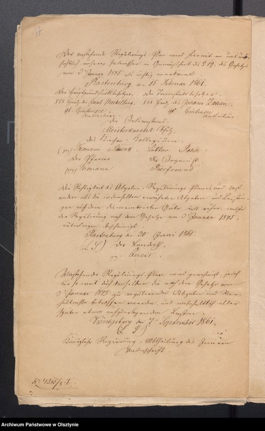 image.from.unit.number "Dismembrationssachen des Bauerngrundstück Neu Rosenthal Nr 38 zwecks Kenntnisnahme des Abgaben Regulirungs Plan durch der Mitglieder des Kirchen Kollegium und Schulvorstan."