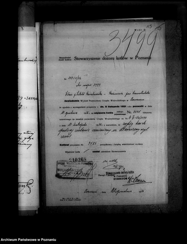 Obraz 19 z jednostki "Mleczarnia w Kaźmierzu powiat szamotulski nr woj. kotła 3499 własność W. Koralewskiego"